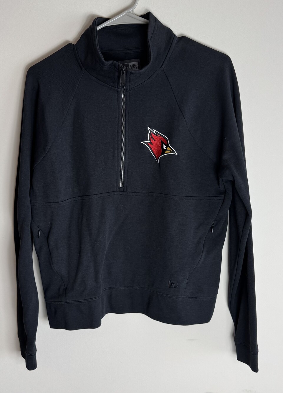 New Era Arizona Cardinals Quarter Zip Pullover Medium Black